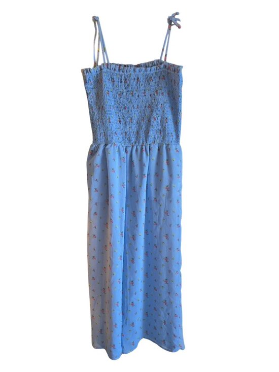Janie and Jack Other - Janie And Jack Blue Smocked Floral Romper Size 14